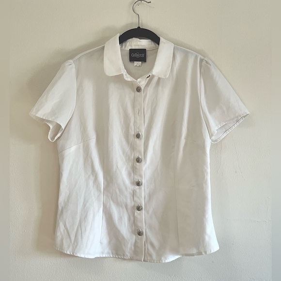 Collectif Tops - Collectif Clothing White Blouse Size Large UK14